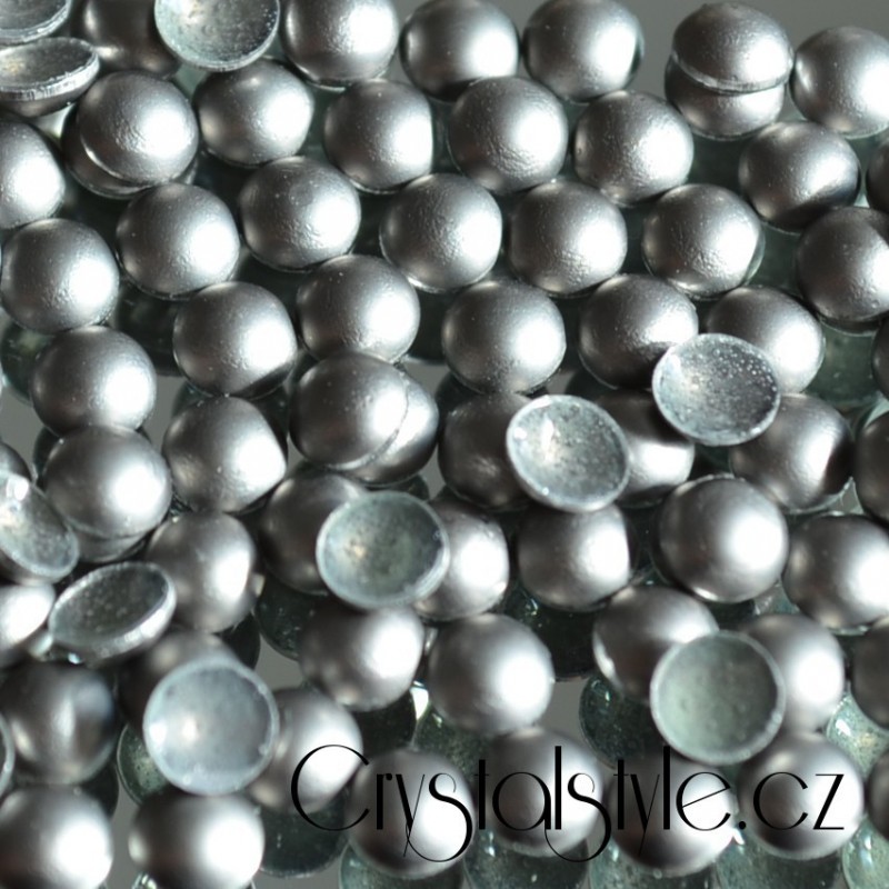 Hot-fix kamínky perly barva ŠEDÁ MATNÁ 2 mm
