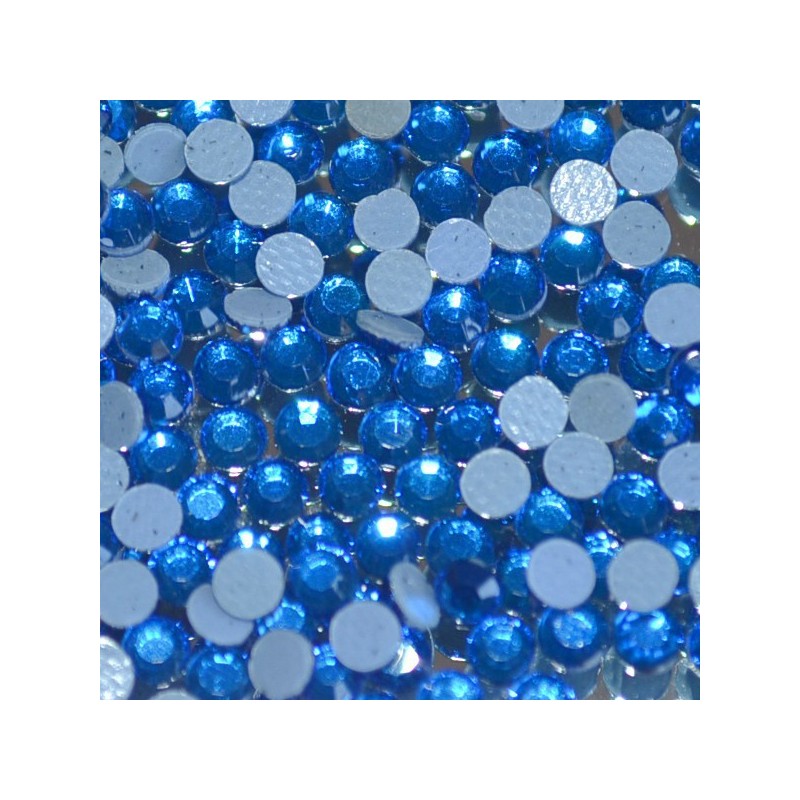 Skleněné hot-fix kamínky barva Capri blue velikost SS10