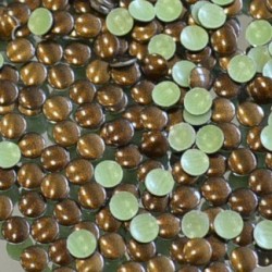 Kovové hot-fix kamínky barva HNĚDÁ TMAVÁ průměr 5 mm