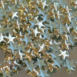Kovové hot-fix kamínky tvarové - hvězdy zlaté 5 mm