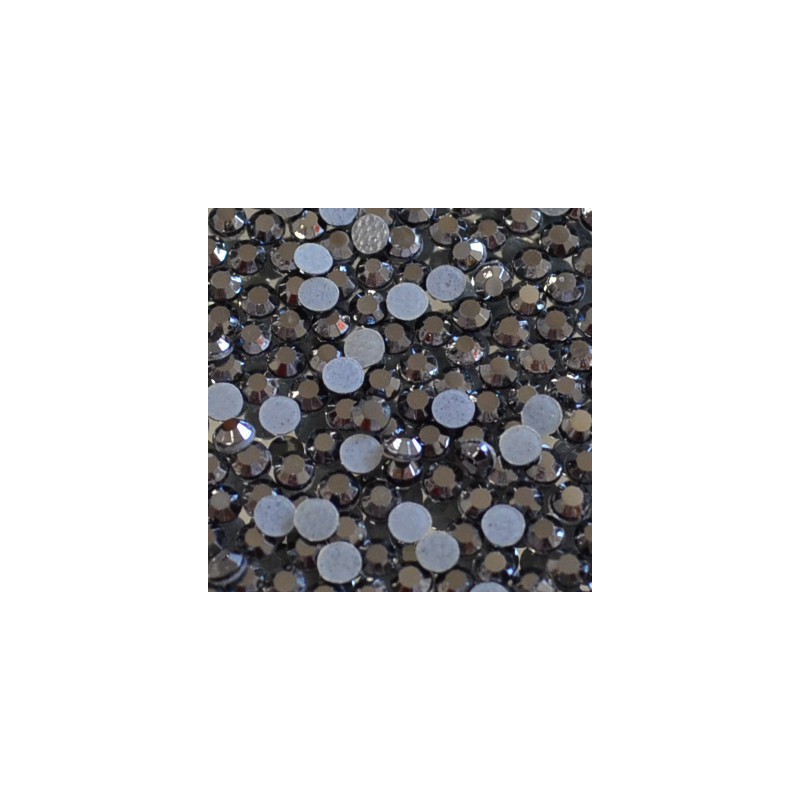 Skleněné hot-fix kamínky barva Jet hematite velikost SS6