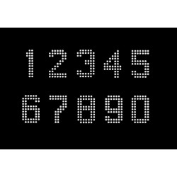Hot-fix nažehlovací číslice CSC001 velikost kamínků SS10